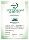 Entsorgungszertifikat UWE Sondermüll